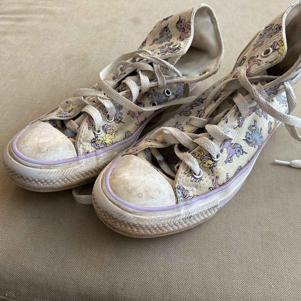 Kids Unicorn Print High-Top Sneakers